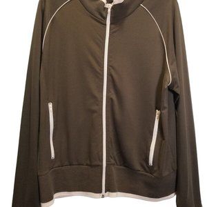 VITAL Coat & Pants Set Zip Up , Women's Plus Brown XXL-